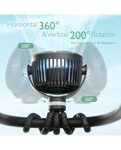 MOMCOZY NEŠIOJAMAS VEŽIMĖLIO VENTILIATORIUS, ŽALIAS