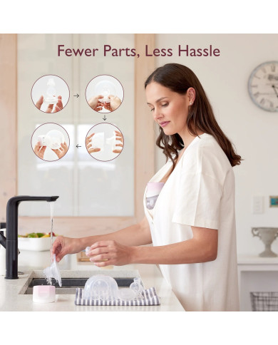 MOMCOZY Dvigubas Nešiojamas Belaidis Pientraukis S12 Pro, Rožinis