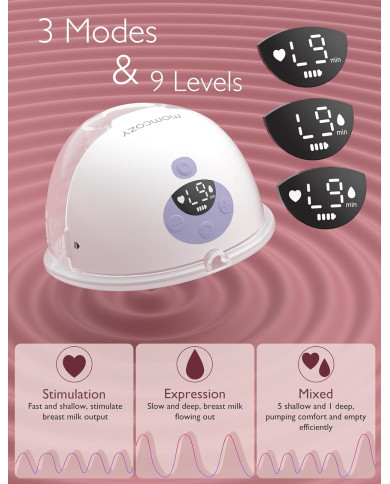 MOMCOZY Nešiojamas Belaidis Pientraukis M5 - Purpurinis