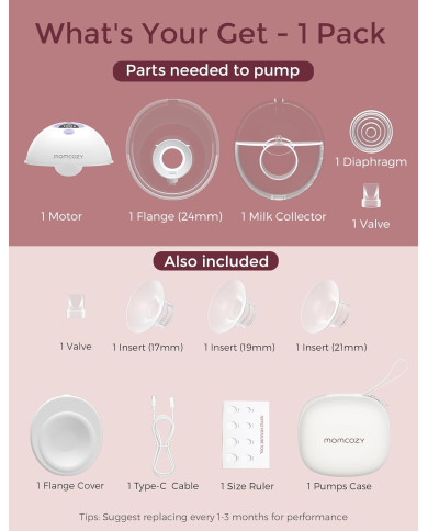 MOMCOZY Nešiojamas Belaidis Pientraukis M5 - Purpurinis