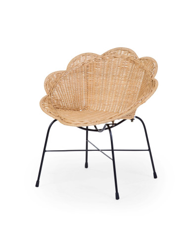 CHILDHOME Vaikiška Ratano Kėdutė FLOWER - Stilingas Dizainas