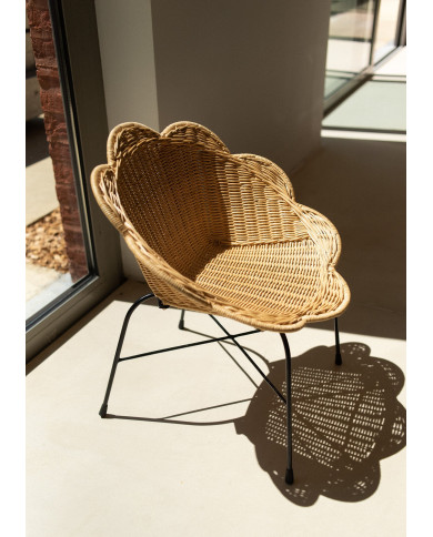 CHILDHOME Vaikiška Ratano Kėdutė FLOWER - Stilingas Dizainas