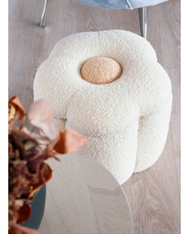 CHILDHOME Vaikiškas Pufas-Daiktadėžė - Flower Off White