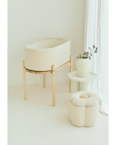 CHILDHOME Vaikiškas Pufas-Daiktadėžė - Flower Off White