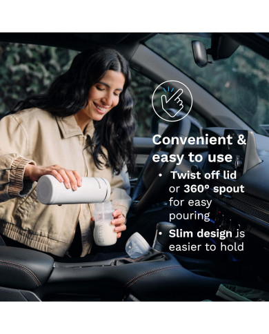 BABY BREZZA Įkraunamas Motinos Pieno ir Vandens Šildytuvas, Juodas