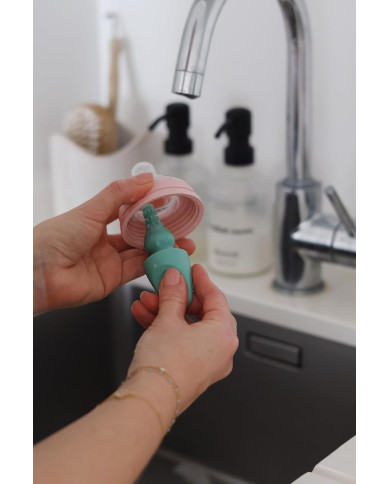 BEABA Silikoninis Buteliukų ir Žindukų Šepetys - Sage Green