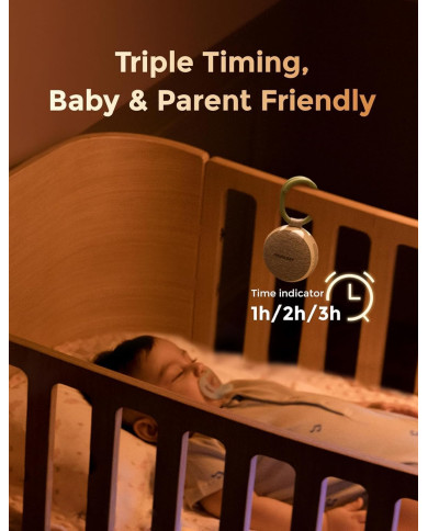 Momcozy Mobilus Baltojo Triukšmo Aparatas su Naktine Šviesa