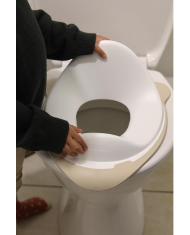 BEABA Mokomasis Klozeto Dangtis, Clay - Ergonomiškas Dizainas