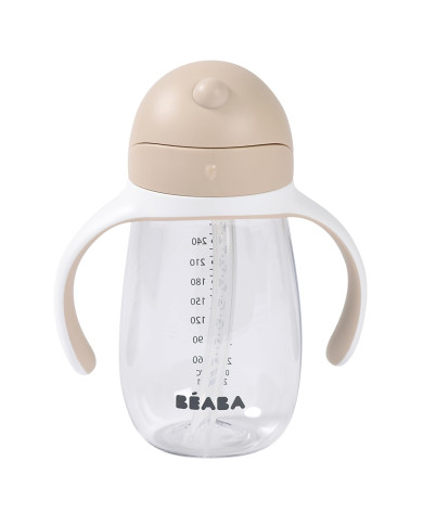 BEABA Gertuvė su Šiaudeliu 300ml - Clay