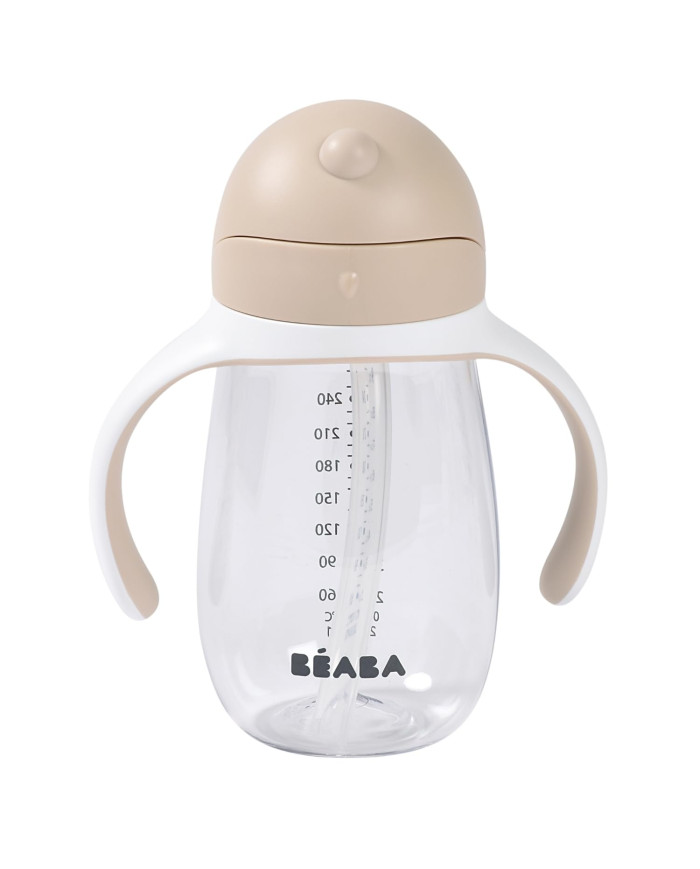 BEABA Gertuvė su Šiaudeliu 300ml - Clay