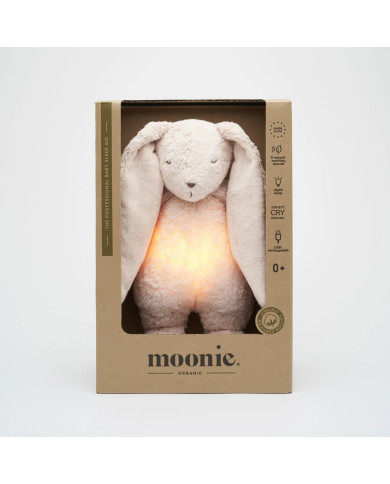 MOONIE 2.0 Organic Migdukas Zuikutis Rose - Ekologiškas Miego Pagalbininkas