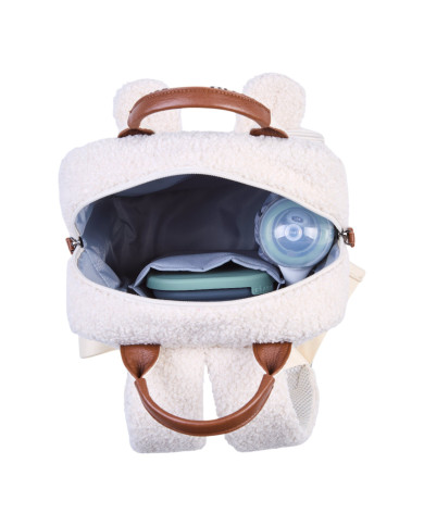 CHILDHOME vaikiška kuprinė Mini Club Signature (Teddy Off White) | Kinderland