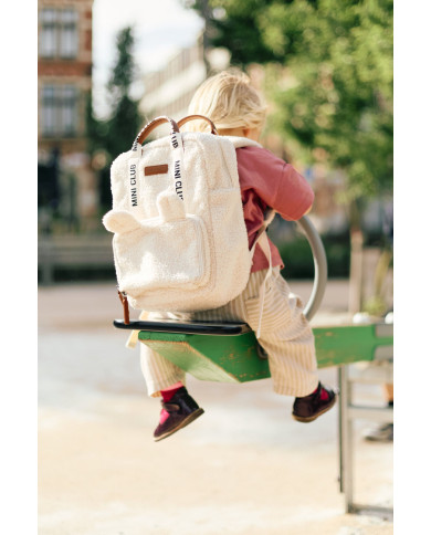 CHILDHOME vaikiška kuprinė Mini Club Signature (Teddy Off White) | Kinderland