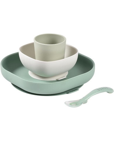 BEABA Silikoninis 4 vnt. Pietų Rinkinys – Sage Green | Kinderland