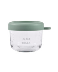 BEABA Stiklinis Indelis su Dangteliu 150 ml – Sage Green | Kinderland