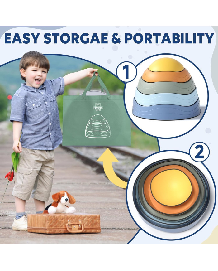 Lehoo Castle balansavimo akmenys vaikams | viduje & lauke