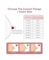 MOMCOZY M6 pientraukio krūties gaubtelio jungtis, 15 mm