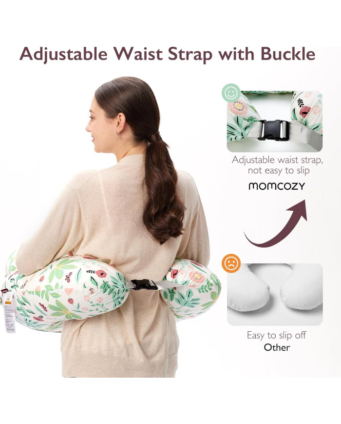 Momcozy prisitaikanti maitinimo pagalvė Green Forest | Kinderland