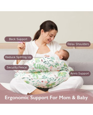 Momcozy prisitaikanti maitinimo pagalvė Green Forest | Kinderland