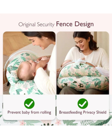 Momcozy prisitaikanti maitinimo pagalvė Green Leaves | Kinderland