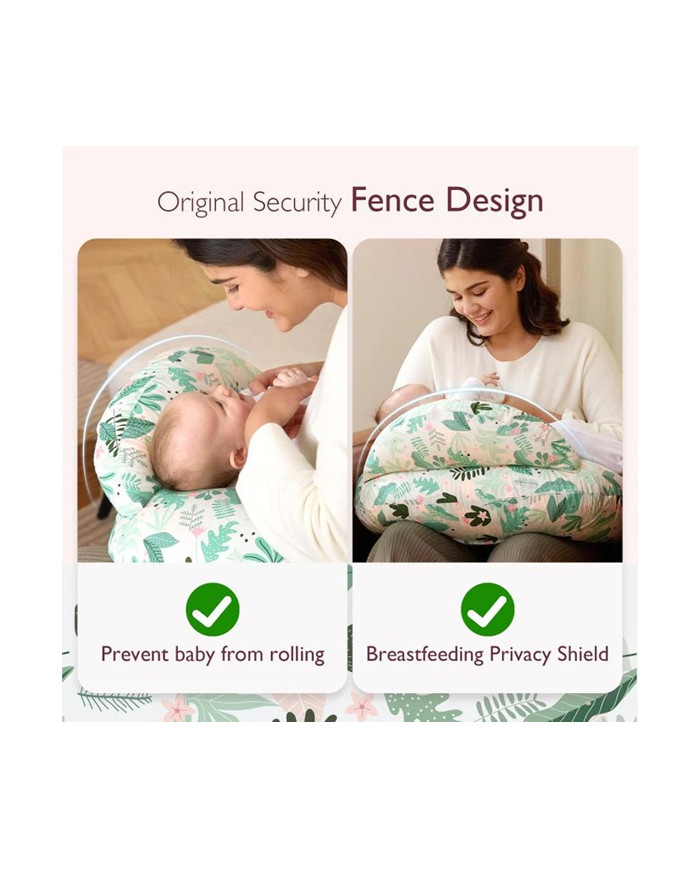 Momcozy prisitaikanti maitinimo pagalvė Green Leaves | Kinderland