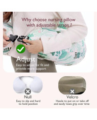 Momcozy prisitaikanti maitinimo pagalvė Green Leaves | Kinderland