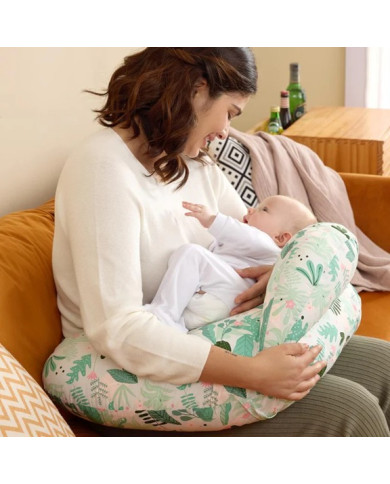 Momcozy prisitaikanti maitinimo pagalvė Green Leaves | Kinderland