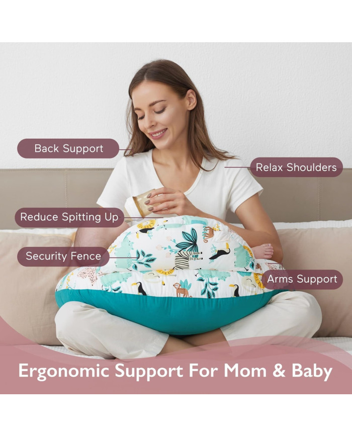 Momcozy prisitaikanti maitinimo pagalvė Safari Animals | Kinderland