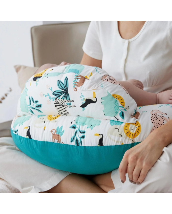 Momcozy prisitaikanti maitinimo pagalvė Safari Animals | Kinderland