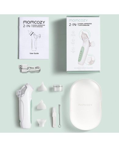 MOMCOZY 2IN1 ELEKTRINIS NOSIES ASPIRATORIUS SU PURKŠTUKU BREEZYCLEAR