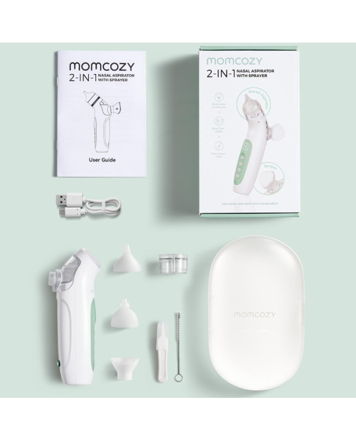 MOMCOZY 2IN1 ELEKTRINIS NOSIES ASPIRATORIUS SU PURKŠTUKU BREEZYCLEAR