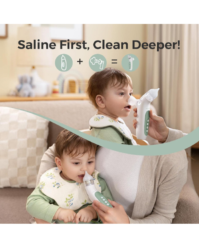 MOMCOZY 2IN1 ELEKTRINIS NOSIES ASPIRATORIUS SU PURKŠTUKU BREEZYCLEAR