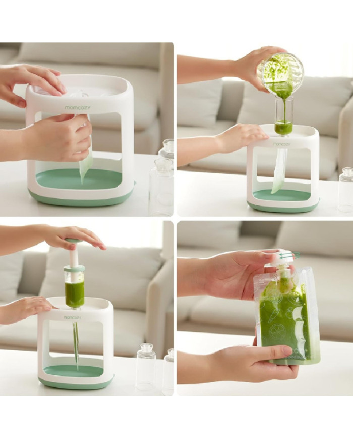 MOMCOZY kūdikių maisto maišelių užpildymo tyrelėmis įrenginys