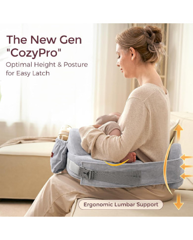 MOMCOZY COZYPRO maitinimo pagalvė, Grey