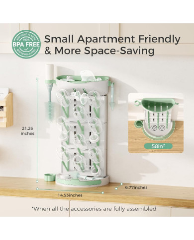 MOMCOZY modulinis 18 vnt. buteliukų džiovinimo stovas