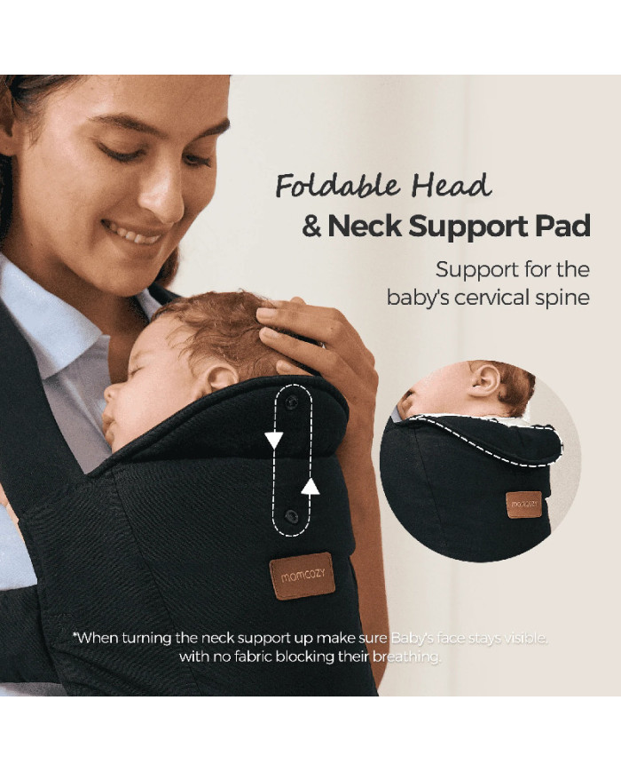 MOMCOZY ergonominė kūdikių nešioklė WEESNUG, BLACK