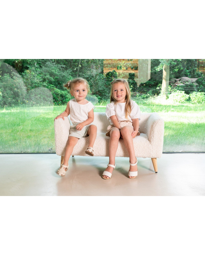 CHILDHOME Vaikiška Sofa Lova TEDDY Off White - Komfortas ir Stilius