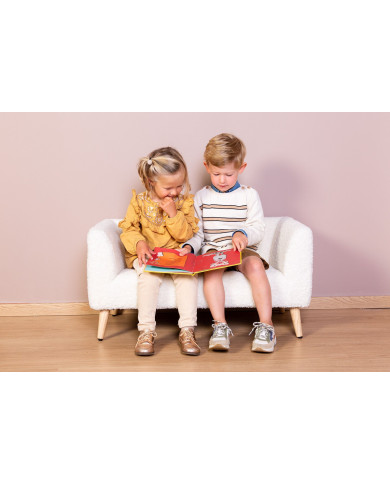 CHILDHOME Vaikiška Sofa Lova TEDDY Off White - Komfortas ir Stilius