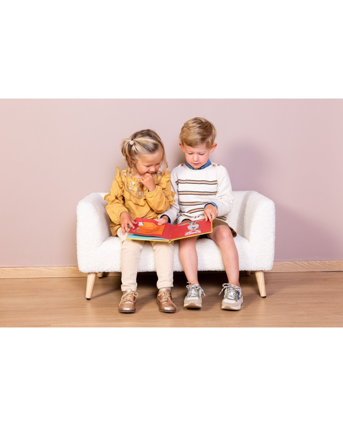 CHILDHOME Vaikiška Sofa Lova TEDDY Off White - Komfortas ir Stilius