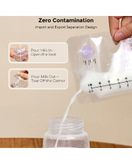 MOMCOZY pieno laikymo maišeliai, 120 vnt.