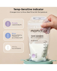 MOMCOZY pieno laikymo maišeliai, 120 vnt.