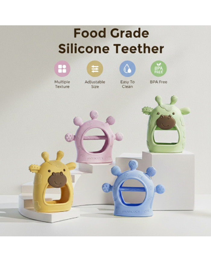 MOMCOZY silikoninis kramtukas kūdikiams, žalia