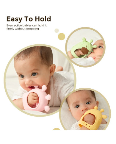 MOMCOZY silikoninis kramtukas kūdikiams, žalia