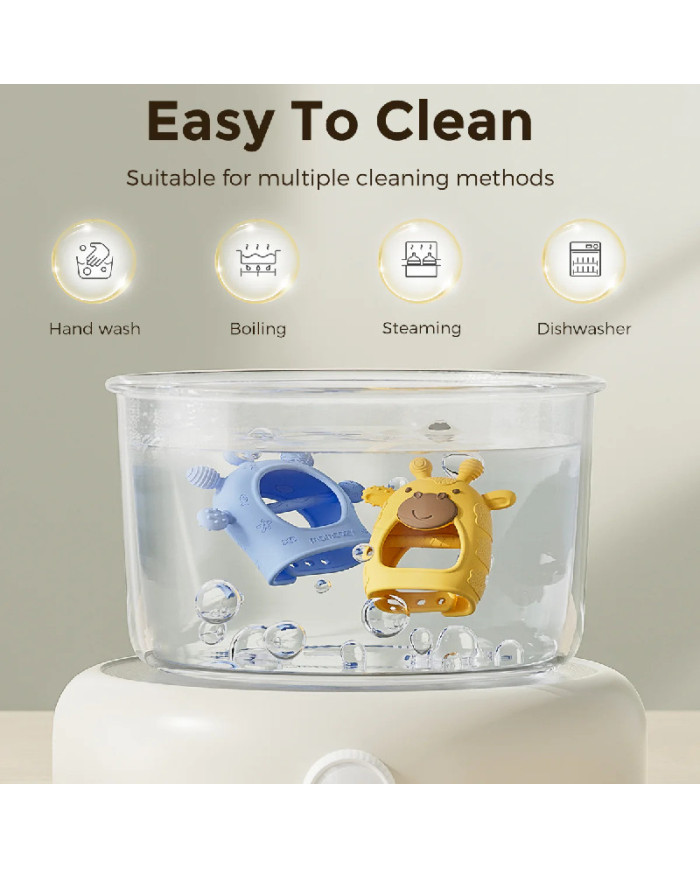 MOMCOZY silikoninis kramtukas kūdikiams, žalia