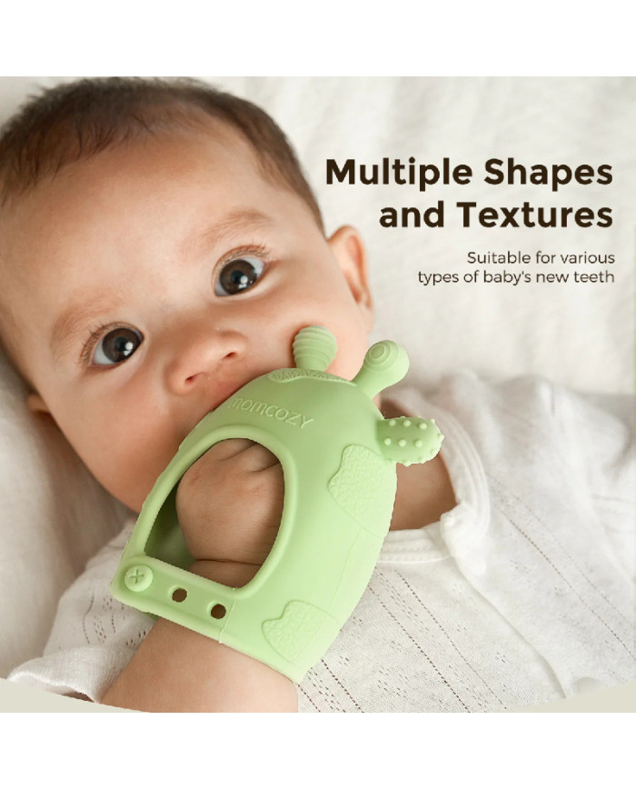 MOMCOZY silikoninis kramtukas kūdikiams, žalia