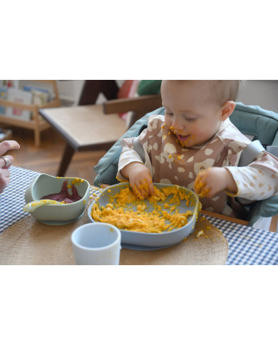 BEABA SILIKONINIS 4 VNT. PIETŲ RINKINYS, JUNGLE