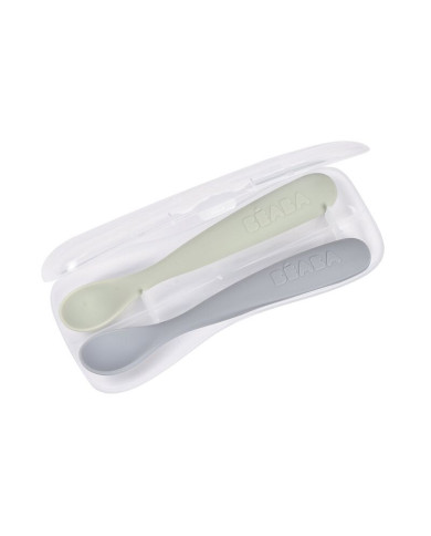 BEABA Pradinio Maitinimo Silikoninių Šaukštelių Rinkinys