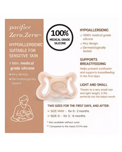 SUAVINEX ZERO ZERO Čiulptukas SX PRO: Fiziologinis ir Hipoalerginis