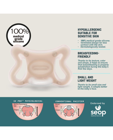 SUAVINEX Fiziologinis Hipoalerginis Čiulptukas SX PRO 0-6 mėn. Light