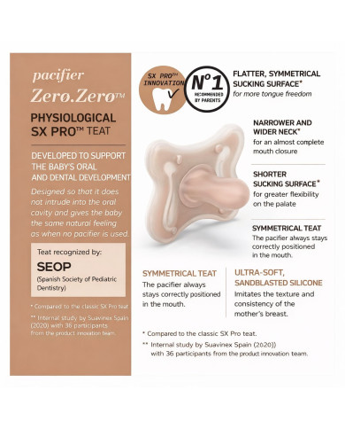 SUAVINEX Fiziologinis Hipoalerginis Čiulptukas SX PRO 0-6 mėn. Light